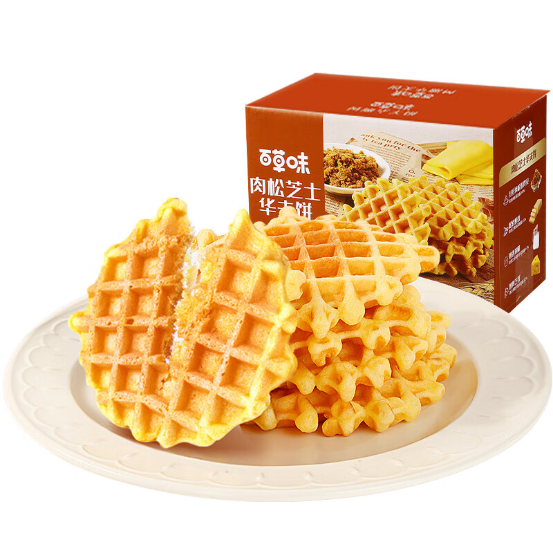 百草味肉松芝士华夫饼400g部分地区9.9插图