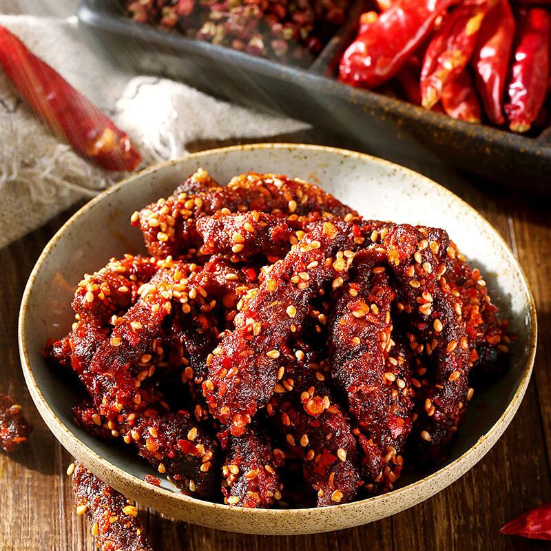 百草味麻辣牛肉400g（散称）买一送一，39.9自营包邮；折19.9/件插图