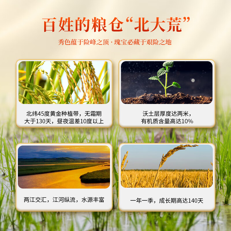 【自营】北大荒 长粒香大米 10斤拍2件叠礼金到手55亓 折2.7/斤插图1