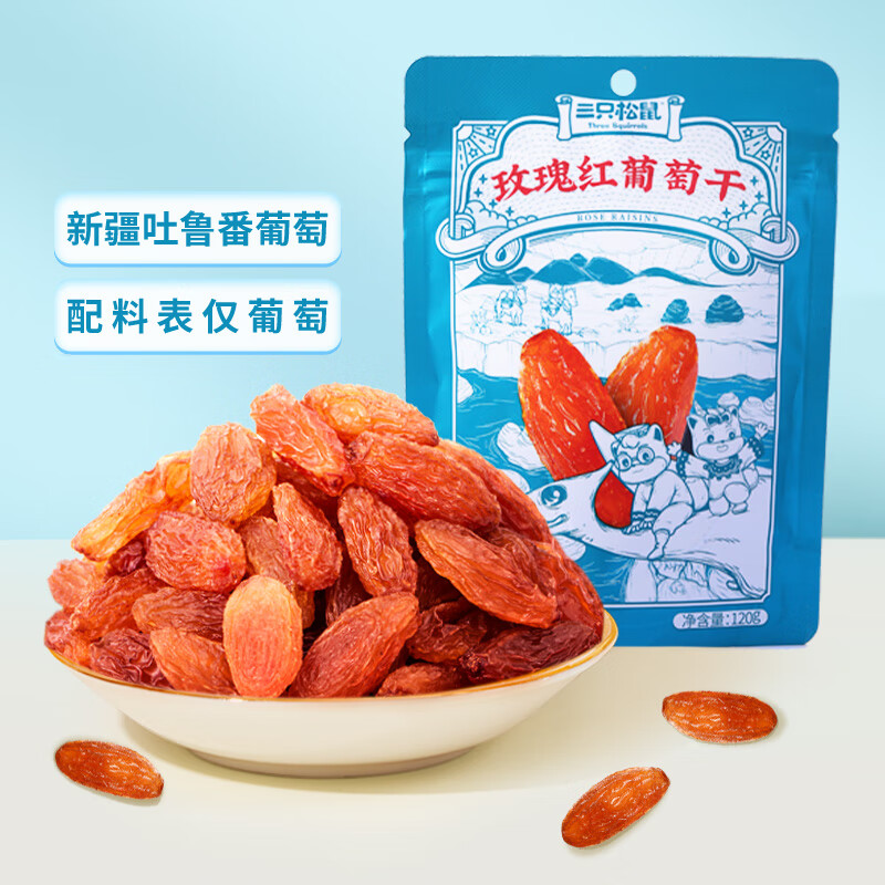 部分地区1亓三只松鼠葡萄干120g/袋插图1